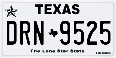 TX license plate DRN9525
