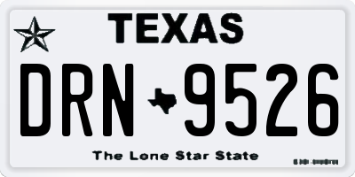 TX license plate DRN9526