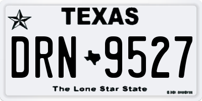 TX license plate DRN9527