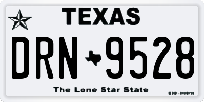 TX license plate DRN9528