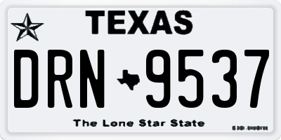 TX license plate DRN9537