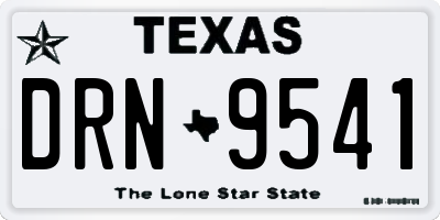 TX license plate DRN9541