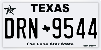 TX license plate DRN9544