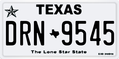 TX license plate DRN9545