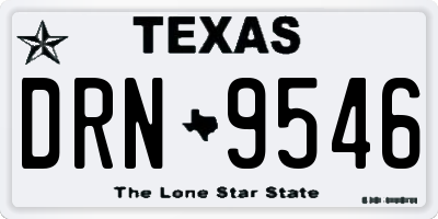 TX license plate DRN9546