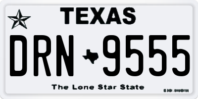 TX license plate DRN9555