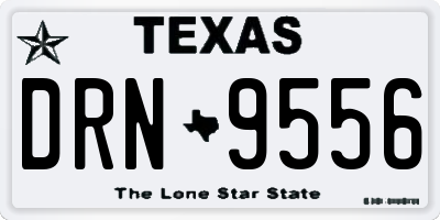 TX license plate DRN9556