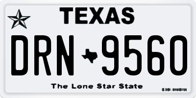 TX license plate DRN9560