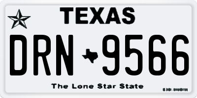 TX license plate DRN9566