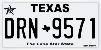 TX license plate DRN9571