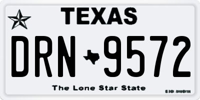 TX license plate DRN9572