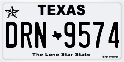 TX license plate DRN9574