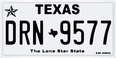 TX license plate DRN9577