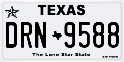 TX license plate DRN9588