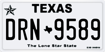 TX license plate DRN9589