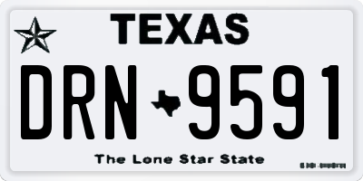 TX license plate DRN9591