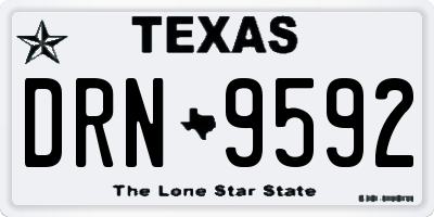 TX license plate DRN9592