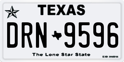 TX license plate DRN9596