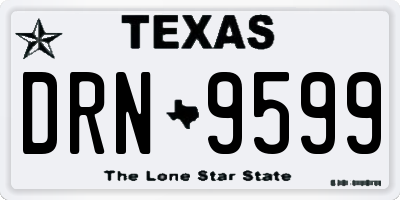 TX license plate DRN9599