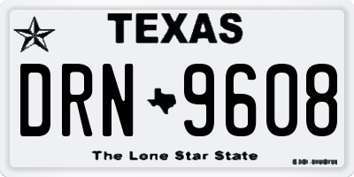 TX license plate DRN9608