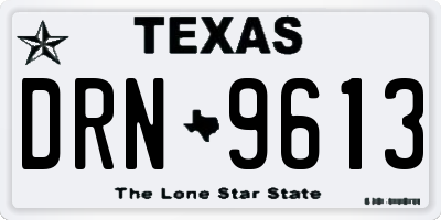 TX license plate DRN9613