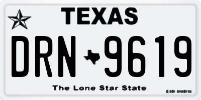 TX license plate DRN9619