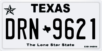 TX license plate DRN9621