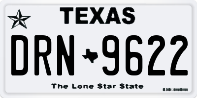 TX license plate DRN9622