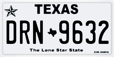 TX license plate DRN9632
