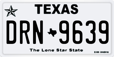 TX license plate DRN9639