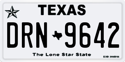 TX license plate DRN9642