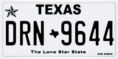 TX license plate DRN9644