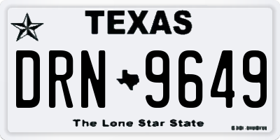 TX license plate DRN9649