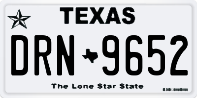TX license plate DRN9652