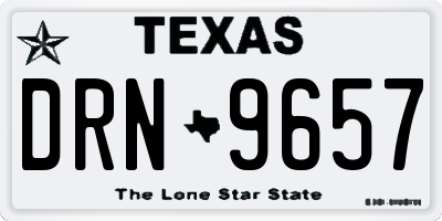 TX license plate DRN9657