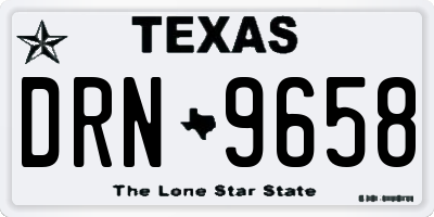 TX license plate DRN9658