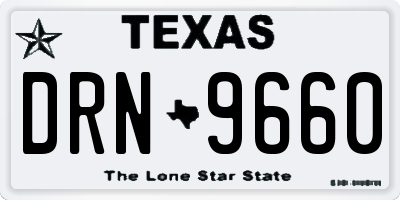 TX license plate DRN9660