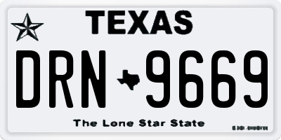 TX license plate DRN9669