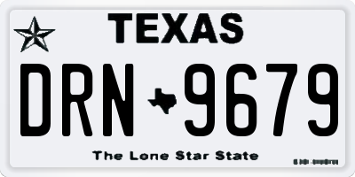 TX license plate DRN9679