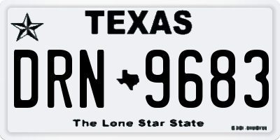 TX license plate DRN9683