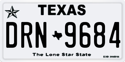 TX license plate DRN9684