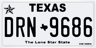 TX license plate DRN9686