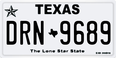 TX license plate DRN9689