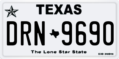 TX license plate DRN9690