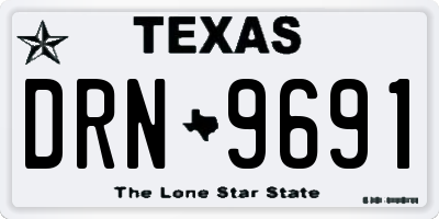 TX license plate DRN9691