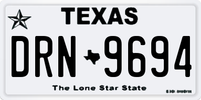 TX license plate DRN9694