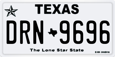 TX license plate DRN9696