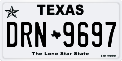 TX license plate DRN9697