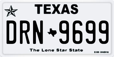 TX license plate DRN9699