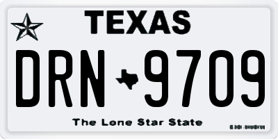 TX license plate DRN9709
